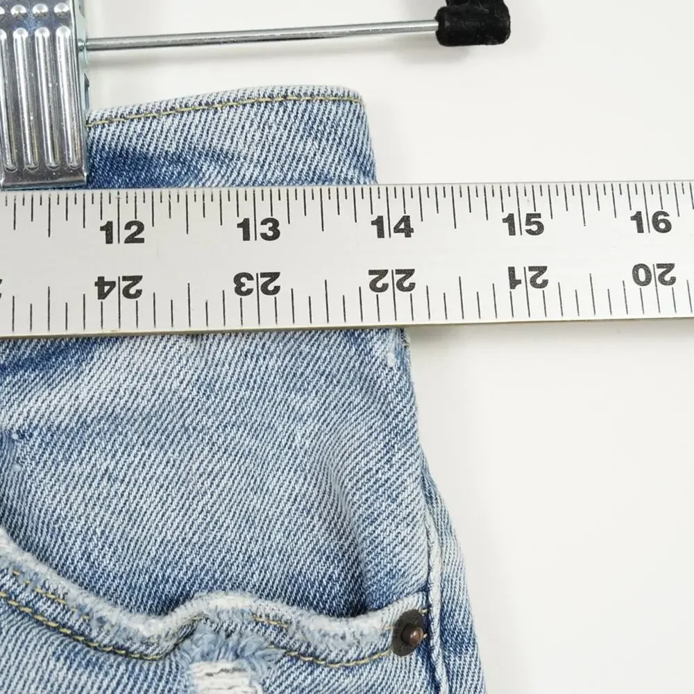 Abercrombie & Fitch High Rise Short Cut Off Denim Jean Light Wash Size 26/2